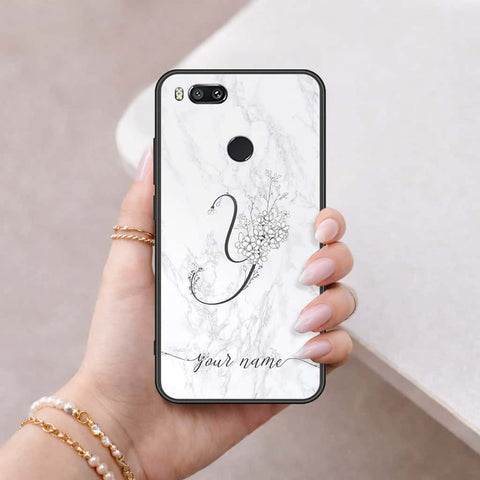 Xiaomi Mi A1 / Mi 5X Cover - Personalized Alphabet Series - HQ Ultra Shine Premium Infinity Glass Soft Silicon Borders Case