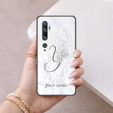 Xiaomi Mi CC9 Pro Cover - Personalized Alphabet Series - HQ Ultra Shine Premium Infinity Glass Soft Silicon Borders Case
