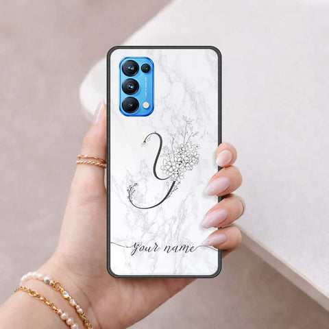 Oppo Reno 5 Pro 5G Cover - Personalized Alphabet Series - HQ Ultra Shine Premium Infinity Glass Soft Silicon Borders Case