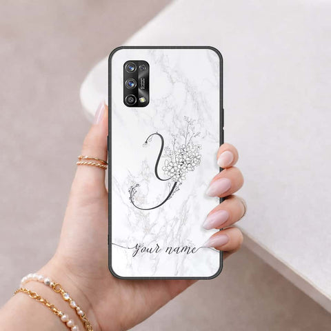 Realme 7 Pro Cover - Personalized Alphabet Series - HQ Ultra Shine Premium Infinity Glass Soft Silicon Borders Case