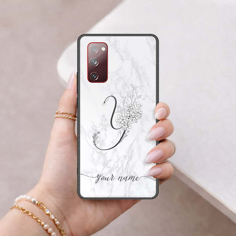 Samsung Galaxy S20 FE Cover - Personalized Alphabet Series - HQ Ultra Shine Premium Infinity Glass Soft Silicon Borders Case