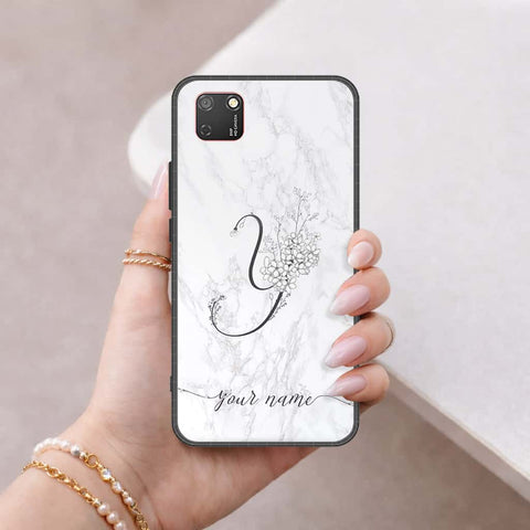 Honor 9S Cover - Personalized Alphabet Series - HQ Ultra Shine Premium Infinity Glass Soft Silicon Borders Case
