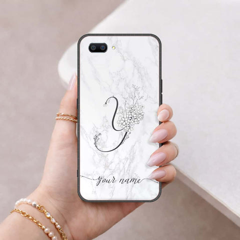 Oppo A5 Cover - Personalized Alphabet Series - HQ Ultra Shine Premium Infinity Glass Soft Silicon Borders Case