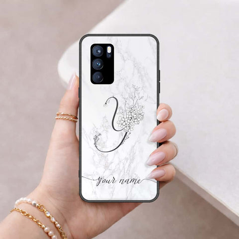 Oppo Reno 6 Pro 5G Cover - Personalized Alphabet Series - HQ Ultra Shine Premium Infinity Glass Soft Silicon Borders Case