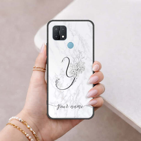Oppo A15s Cover - Personalized Alphabet Series - HQ Ultra Shine Premium Infinity Glass Soft Silicon Borders Case