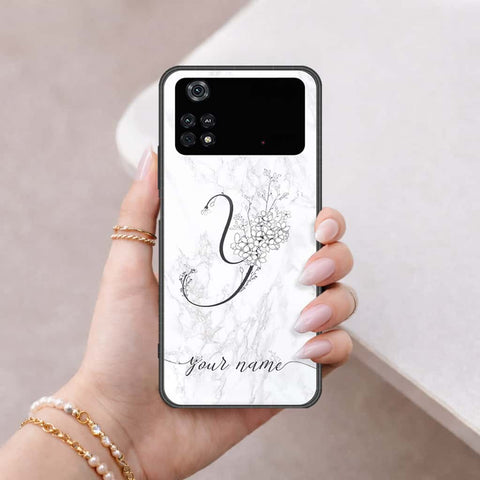 Xiaomi Poco M4 Pro Cover - Personalized Alphabet Series - HQ Ultra Shine Premium Infinity Glass Soft Silicon Borders Case