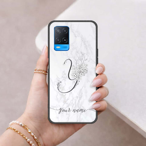 Oppo A54 4G Cover - Personalized Alphabet Series - HQ Ultra Shine Premium Infinity Glass Soft Silicon Borders Case