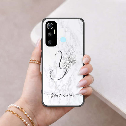 Infinix Hot 11 Cover - Personalized Alphabet Series - HQ Ultra Shine Premium Infinity Glass Soft Silicon Borders Case