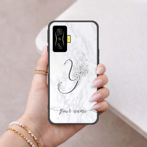 Xiaomi Redmi K50 Gaming Cover - Personalized Alphabet Series - HQ Ultra Shine Premium Infinity Glass Soft Silicon Borders Case