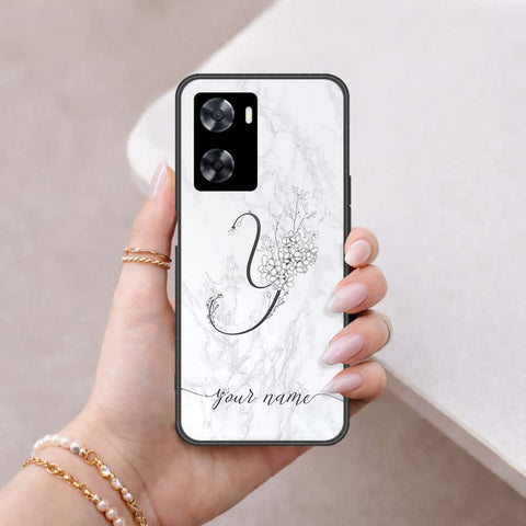 Oppo A77s Cover - Personalized Alphabet Series - HQ Ultra Shine Premium Infinity Glass Soft Silicon Borders Case