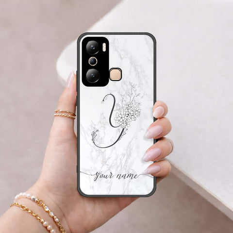Infinix Hot 20i Cover - Personalized Alphabet Series - HQ Ultra Shine Premium Infinity Glass Soft Silicon Borders Case