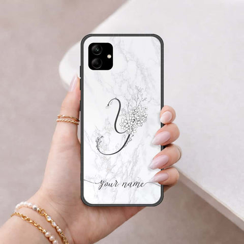 Samsung Galaxy A04e Cover - Personalized Alphabet Series - HQ Ultra Shine Premium Infinity Glass Soft Silicon Borders Case