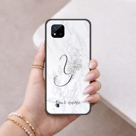 Realme C20 Cover - Personalized Alphabet Series - HQ Ultra Shine Premium Infinity Glass Soft Silicon Borders Case