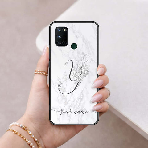 Realme C17 Cover - Personalized Alphabet Series - HQ Ultra Shine Premium Infinity Glass Soft Silicon Borders Case