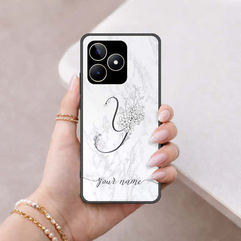 Realme Narzo N53 Cover - Personalized Alphabet Series - HQ Ultra Shine Premium Infinity Glass Soft Silicon Borders Case