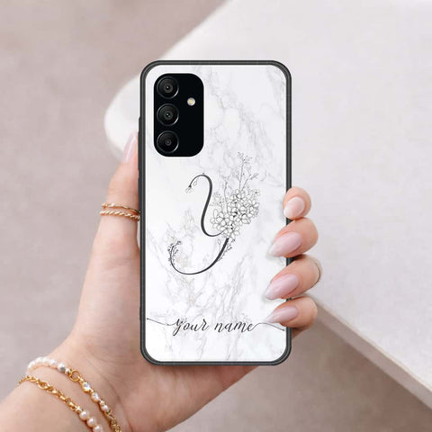 Samsung Galaxy A15 4GCover - Personalized Alphabet Series - HQ Ultra Shine Premium Infinity Glass Soft Silicon Borders Case