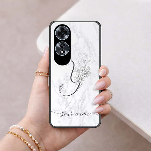 Oppo A60 Cover - Personalized Alphabet Series - HQ Ultra Shine Premium Infinity Glass Soft Silicon Borders Case