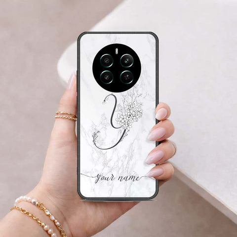 Realme 12 Plus Cover - Personalized Alphabet Series - HQ Ultra Shine Premium Infinity Glass Soft Silicon Borders Case