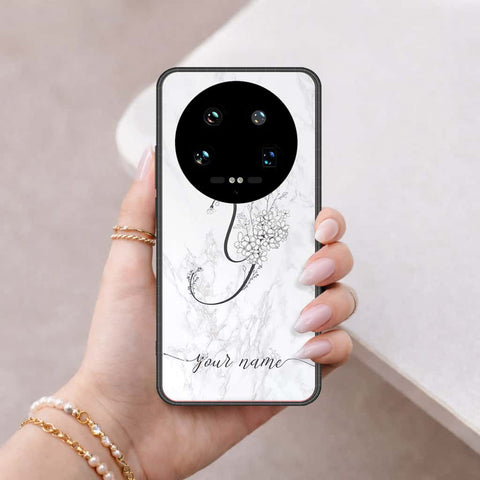 Xiaomi 14 Ultra Cover - Personalized Alphabet Series - HQ Ultra Shine Premium Infinity Glass Soft Silicon Borders Case