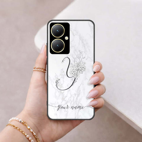 Vivo Y35 Plus Cover - Personalized Alphabet Series - HQ Ultra Shine Premium Infinity Glass Soft Silicon Borders Case
