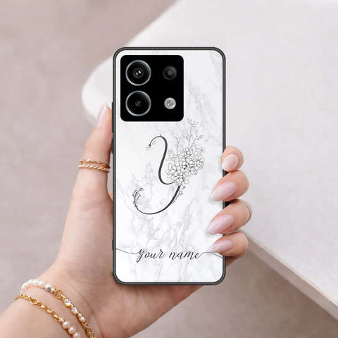 Xiaomi Redmi Note 13 Pro 4G Cover - Personalized Alphabet Series - HQ Ultra Shine Premium Infinity Glass Soft Silicon Borders Case