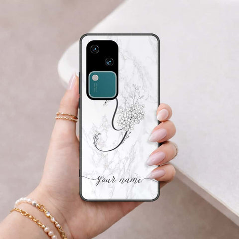 Vivo S18 Cover - Personalized Alphabet Series - HQ Ultra Shine Premium Infinity Glass Soft Silicon Borders Case