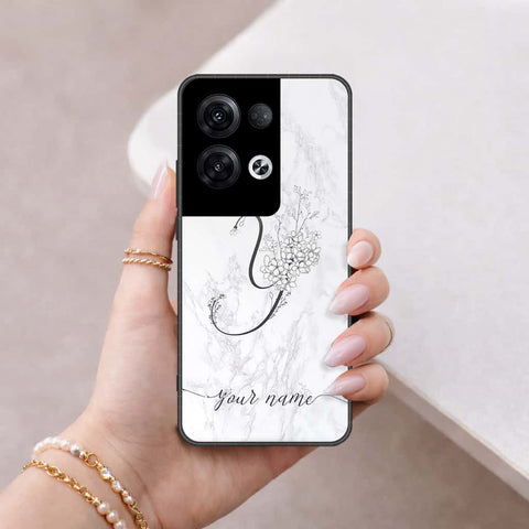Oppo Reno 8 Pro Plus Cover - Personalized Alphabet Series - HQ Ultra Shine Premium Infinity Glass Soft Silicon Borders Case