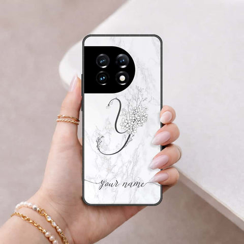 OnePlus Ace 2 Pro Cover - Personalized Alphabet Series - HQ Ultra Shine Premium Infinity Glass Soft Silicon Borders Case