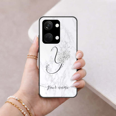 OnePlus Ace 2V Cover - Personalized Alphabet Series - HQ Ultra Shine Premium Infinity Glass Soft Silicon Borders Case