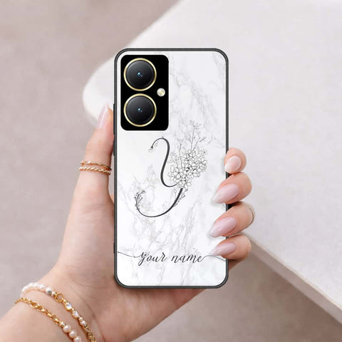 Vivo Y27 Cover - Personalized Alphabet Series - HQ Ultra Shine Premium Infinity Glass Soft Silicon Borders Case