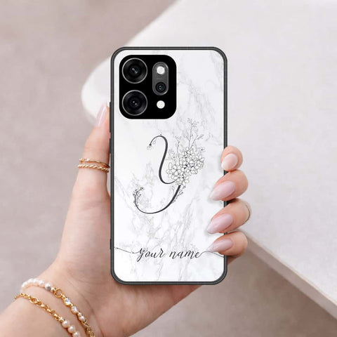 Oppo Reno 14 Cover - Personalized Alphabet Series - HQ Ultra Shine Premium Infinity Glass Soft Silicon Borders Case