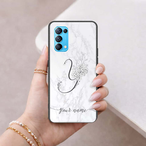 Oppo Reno 5 5G Cover - Personalized Alphabet Series - HQ Ultra Shine Premium Infinity Glass Soft Silicon Borders Case