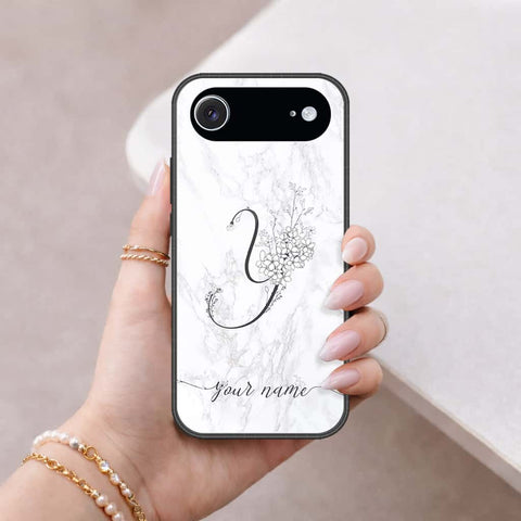 iPhone 18 Air - Personalized Alphabet Series - HQ Ultra Shine Premium Infinity Glass Soft Silicon Borders Case