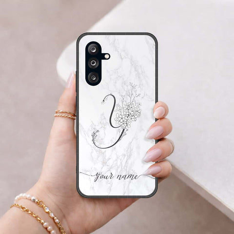 Samsung Galaxy A56 Cover - Personalized Alphabet Series - HQ Ultra Shine Premium Infinity Glass Soft Silicon Borders Case