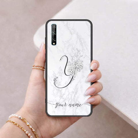 Huawei P Smart 2020 Cover - Personalized Alphabet Series - HQ Ultra Shine Premium Infinity Glass Soft Silicon Borders Case