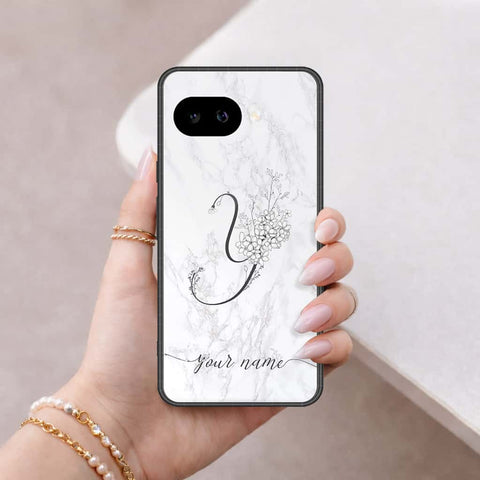 Google Pixel 9a Cover - Personalized Alphabet Series - HQ Ultra Shine Premium Infinity Glass Soft Silicon Borders Case