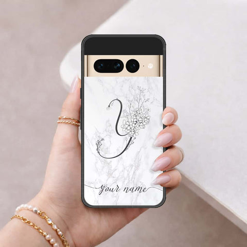 Google Pixel 7 Pro Cover - Personalized Alphabet Series - HQ Ultra Shine Premium Infinity Glass Soft Silicon Borders Case