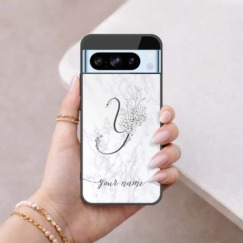 Google Pixel 8 Pro Cover - Personalized Alphabet Series - HQ Ultra Shine Premium Infinity Glass Soft Silicon Borders Case