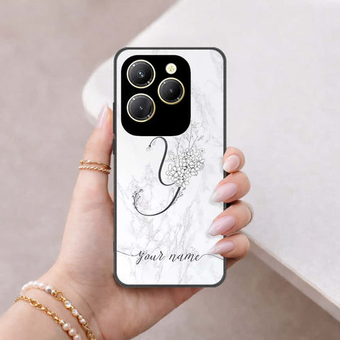 Tecno Spark 20 Pro Cover - Personalized Alphabet Series - HQ Ultra Shine Premium Infinity Glass Soft Silicon Borders Case