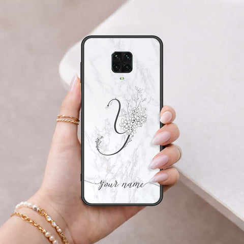 Xiaomi Redmi Note 9 Pro Cover - Personalized Alphabet Series - HQ Ultra Shine Premium Infinity Glass Soft Silicon Borders Case