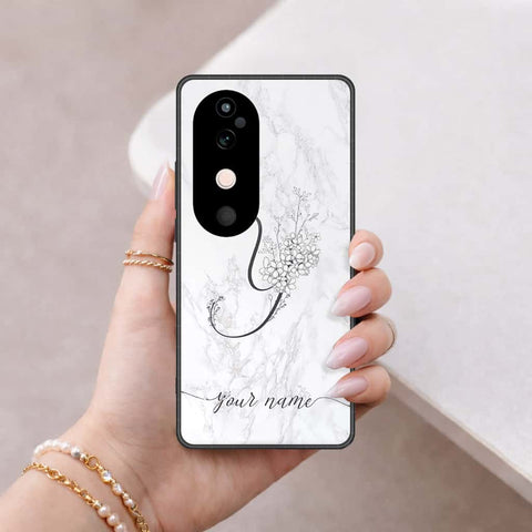 Vivo S19 Cover - Personalized Alphabet Series - HQ Ultra Shine Premium Infinity Glass Soft Silicon Borders Case