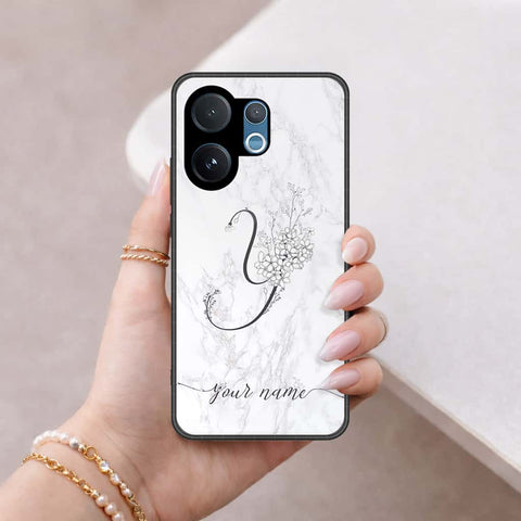 Vivo V60 Cover - Personalized Alphabet Series - HQ Ultra Shine Premium Infinity Glass Soft Silicon Borders Case