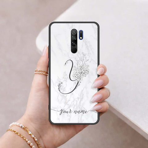 Xiaomi Redmi 9 Cover - Personalized Alphabet Series - HQ Ultra Shine Premium Infinity Glass Soft Silicon Borders Case