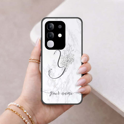 Vivo T4x Cover - Personalized Alphabet Series - HQ Ultra Shine Premium Infinity Glass Soft Silicon Borders Case