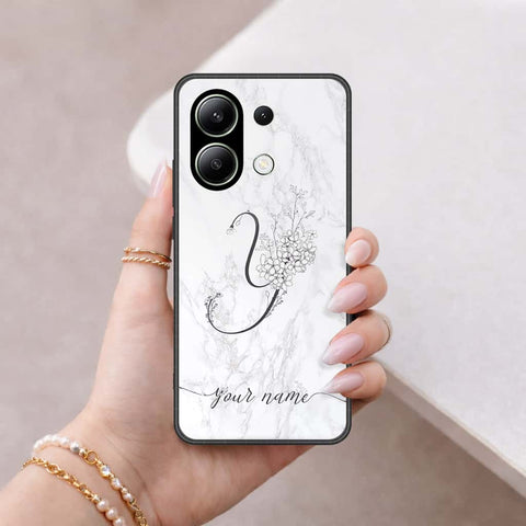 Xiaomi Redmi Note 13 Cover - Personalized Alphabet Series - HQ Ultra Shine Premium Infinity Glass Soft Silicon Borders Case