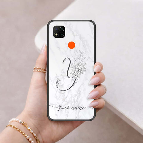 Xiaomi Poco C3 Cover - Personalized Alphabet Series - HQ Ultra Shine Premium Infinity Glass Soft Silicon Borders Case