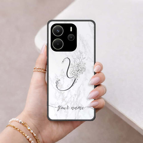 Xiaomi Redmi Note 14 4G Cover - Personalized Alphabet Series - HQ Ultra Shine Premium Infinity Glass Soft Silicon Borders Case