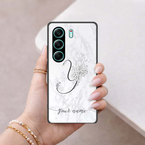 Tecno Camon 40 Pro 5G Cover - Personalized Alphabet Series - HQ Ultra Shine Premium Infinity Glass Soft Silicon Borders Case