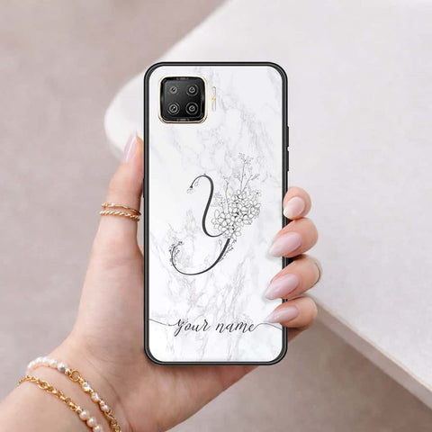 Oppo F17 Pro Cover - Personalized Alphabet Series - HQ Ultra Shine Premium Infinity Glass Soft Silicon Borders Case