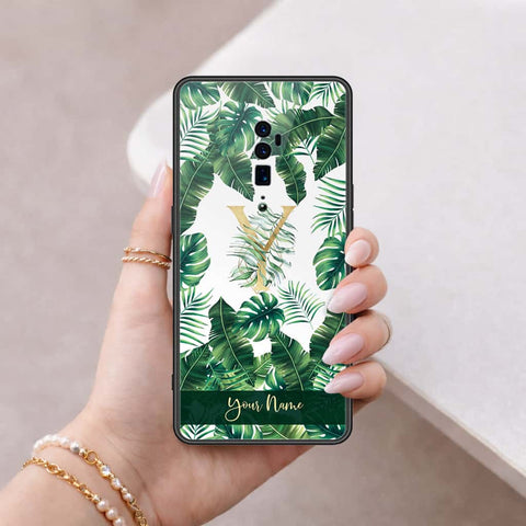 Oppo Reno 10x Zoom Cover - Personalized Alphabet Series - HQ Ultra Shine Premium Infinity Glass Soft Silicon Borders Case